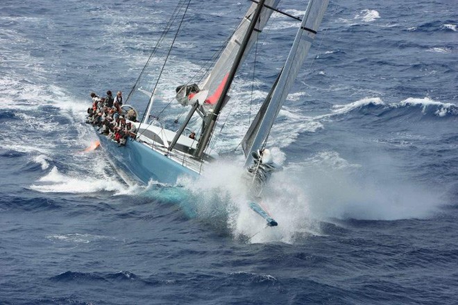 Mike Slade at the helm of ICAP Leopard, Farr 100 - 2013 RORC Caribbean 600 ©  Tim Wright / Photoaction.com http://www.photoaction.com